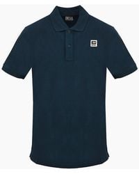 DIESEL - Small Patch Logo Total Eclipse Polo Shirt - Lyst