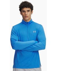 Under Armour - Launch Zip Neck High Collar Long Sleeve T-Shirt - Lyst