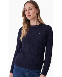 Crew - Crew Neck Chunky Sweatshirt - Lyst