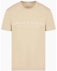 ARMANI EXCHANGE - Cotton Milano/New York Logo T-Shirt - Lyst