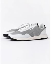 BOSS - Boss Ttnm Evo Mesh Trainers With Faux-Leather Trims - Lyst