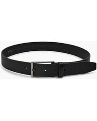 BOSS - Leather Belt With Metal Buckle - Lyst