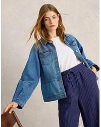 White Stuff - Camille Denim Jacket Mid Denim - Lyst