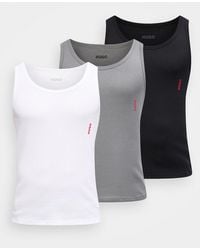 BOSS - Hugo Ribbed Tank Top/Vest 3 Pack - Lyst