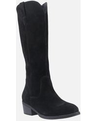 Hush Puppies - Isabella Suede Heeled Knee High Boots - Lyst