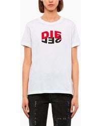 DIESEL - T Sily V23 T-Shirts Crew Neck Cotton Tops Short Sleeve Summer Tee - Lyst