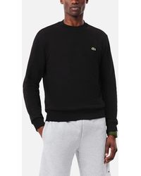 Lacoste - Sweatshirt Crew Neck Fleece Brushed Cotton Winter Jumper - Lyst
