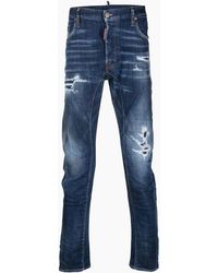DSquared² - Tikdy Biker Jean Worn Reinforced Wash Jeans - Lyst
