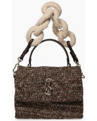 Steve Madden - Textured Cross Body Bag With Tone Chain - Lyst