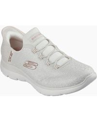 Skechers - Summits Lunar Glow Textile Natural/Rose Trainers - Lyst