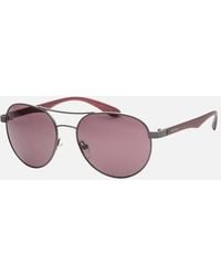 Calvin Klein - Lensed Matte Gunmetal Framed Sunglasses - Lyst