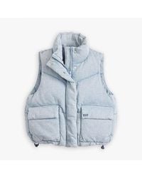 Levi's - Levi's Western Bubble Vest Anthracite - Lyst