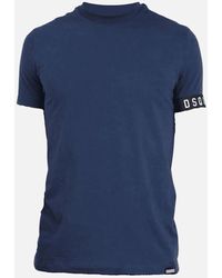 DSquared² - Arm Band Logo Basic T-Shirt - Lyst