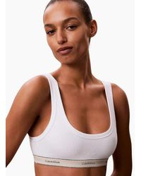 Calvin Klein - Heritage Cotton Unlined Bralette - Lyst
