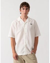 Fred Perry - Linen Blend Revere Collar Shirt - Lyst