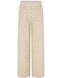 BOSS - Leopard Patterned Wide Leg Joggers - Lyst