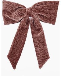 Nooki Design - Crinkle Velvet Bow Dusty - Lyst