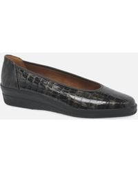 Gabor - Piquet Wide Fit Ballerina Pumps - Lyst