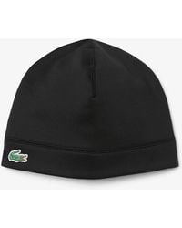 Lacoste - Sport Polar Fleece Reflective Crocodile Beanie - Lyst