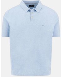 Fynch-Hatton - Fine Knit Polo Shirt New Breeze - Lyst