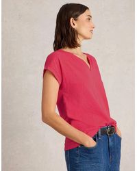 White Stuff - Nelly Notch Neck Tee Bright - Lyst