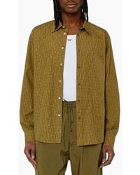 DIESEL - S-Umbe-Mon Shirts Long Sleeve Logo Print Regular Summer Casual Shirt - Lyst