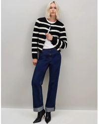 Ro&zo - And Striped Boucle-Knit Cardigan - Lyst