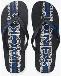 Jack & Jones - Logo 2.0 Flip-Flops Anthracite - Lyst