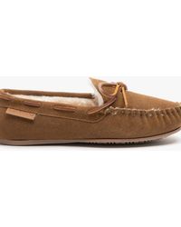 Hush Puppies - Allie Suede Moccasin Slippers Tan - Lyst