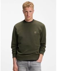 BOSS - Boss Westart Crew Neck Sweatshirt With Logo Patch - Lyst