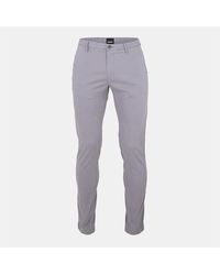 BOSS - Rice3 Solid Patterned Straight Chinos - Lyst