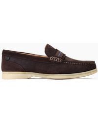 Base London - London Leather Drum Loafer Shoes Burnt - Lyst