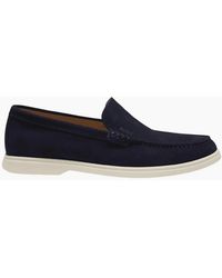 BOSS - Sienne Moccasin Suede Loafers - Lyst