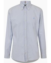 BOSS - Collared Neck Button Down Long Sleeve Shirt - Lyst