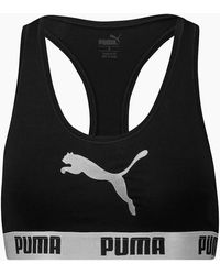 PUMA - Cotton Modal Stretch Cat Logo Racerback Bra - Lyst