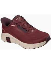 Skechers - Relaxed Fit Flex Zayder Textile Burgundy Mesh/Synthetic Trainers - Lyst
