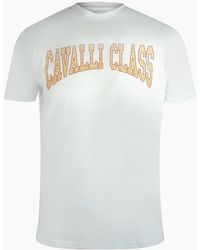 Roberto Cavalli - Cavalli Class Varsity Logo Off T-Shirt - Lyst