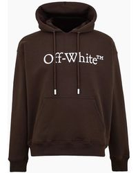 Off-White c/o Virgil Abloh - Oversize Hooded Neck Long Sleeve Sweatshirt - Lyst