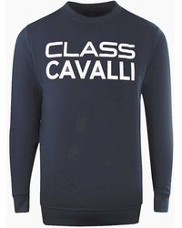 Roberto Cavalli - Cavalli Class Large Bold Logo Design Sweatshirt - Lyst