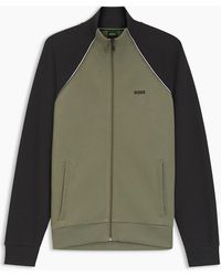 BOSS - Mock Neck Raglan Sleeve Athletic Sweatshirt - Lyst