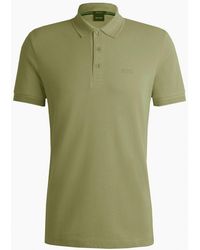 BOSS - Khaki Paddy Polo Shirt - Lyst