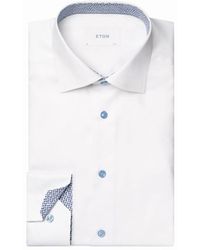 Eton - Contemporary Fit Signature Twill Geometric Effect Shirt 00 - Lyst