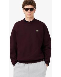 Lacoste - Cotton Fleece Crew Neck Sweatshirt - Lyst