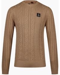 Luke 1977 - Mitcham Cable Knit Sweater Hardnut - Lyst