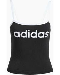 adidas Originals - Wordmark Back Neck Logo Spaghetti Strap Slim Fit Tank - Lyst