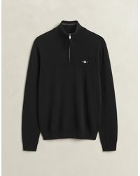 GANT - Superfine Lambswool Half Zip Sweater - Lyst