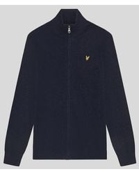 Lyle & Scott - Lambswool Blend Zip Cardigan - Lyst