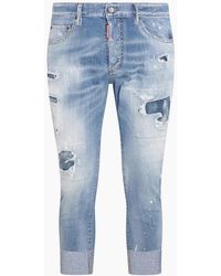 DSquared² - Sailor Jean Destroyed Reinforced Denim Jeans - Lyst