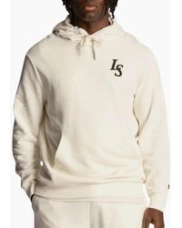 Lyle & Scott - Lyle & Scott Club Emblem Chalk Hoodie - Lyst