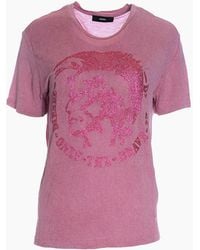 DIESEL - T Mori T Shirt Crew Neck Short Sleeve Casual Summer Cotton Top New - Lyst
